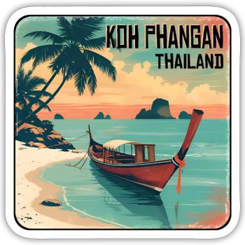 Koh Phangan Thailand - Sticker Größe S (10 x 10 cm) - Mattweiß - Vorne