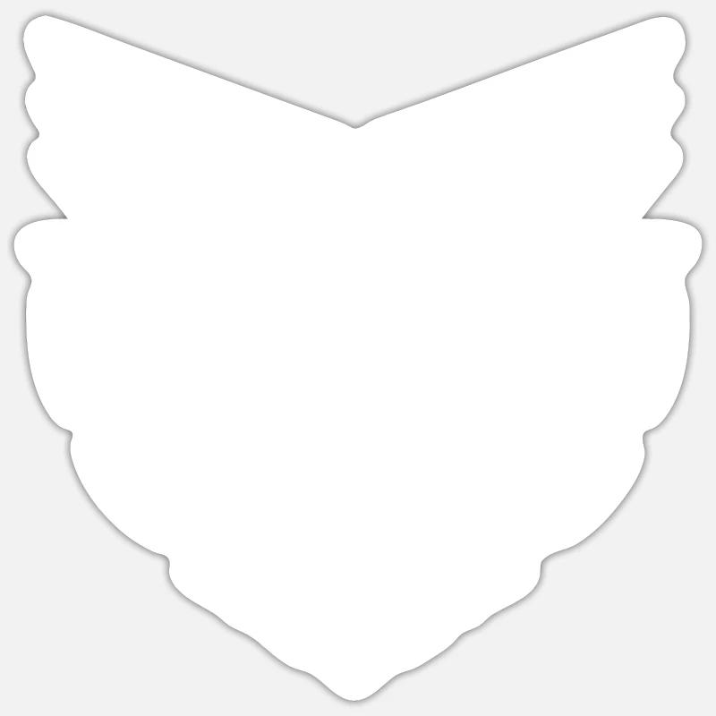 Abstrait Aigles Blanc - Sticker taille S (10 x 10 cm) - blanc mat
