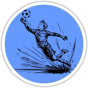 Goalkeeper - Sticker size S (10 x 10 cm) - white matte - Front