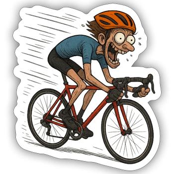 Radsport - Sticker Größe S (10 x 10 cm) - Mattweiß - Vorne