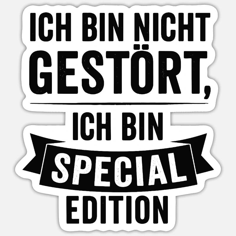 Ich bin Special Edition - Sticker Größe S (10 x 10 cm) - Mattweiß