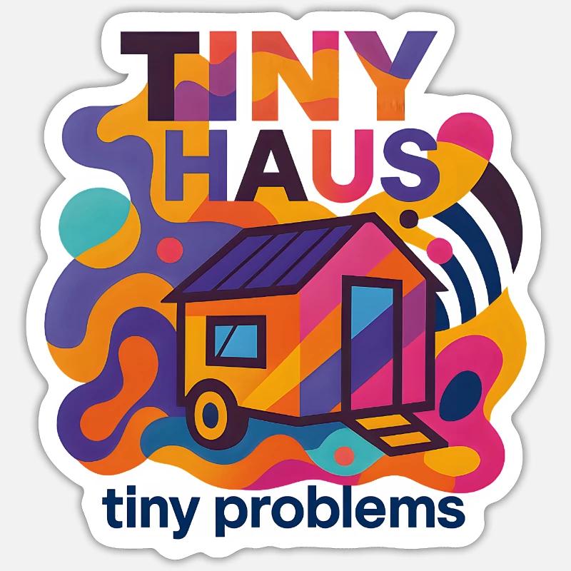 Tiny House – Small Problems, Big Style Sticker size S (10 x 10 cm)