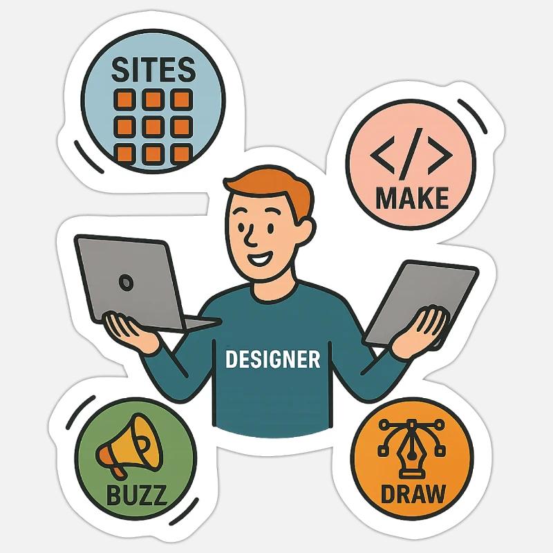 Sticker Größe S (10 x 10 cm) - 