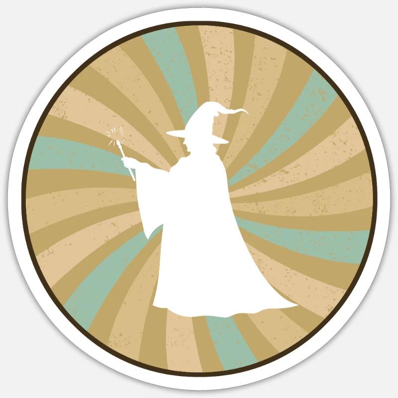 Mage Illusions - Sticker taille S (10 x 10 cm) - blanc mat