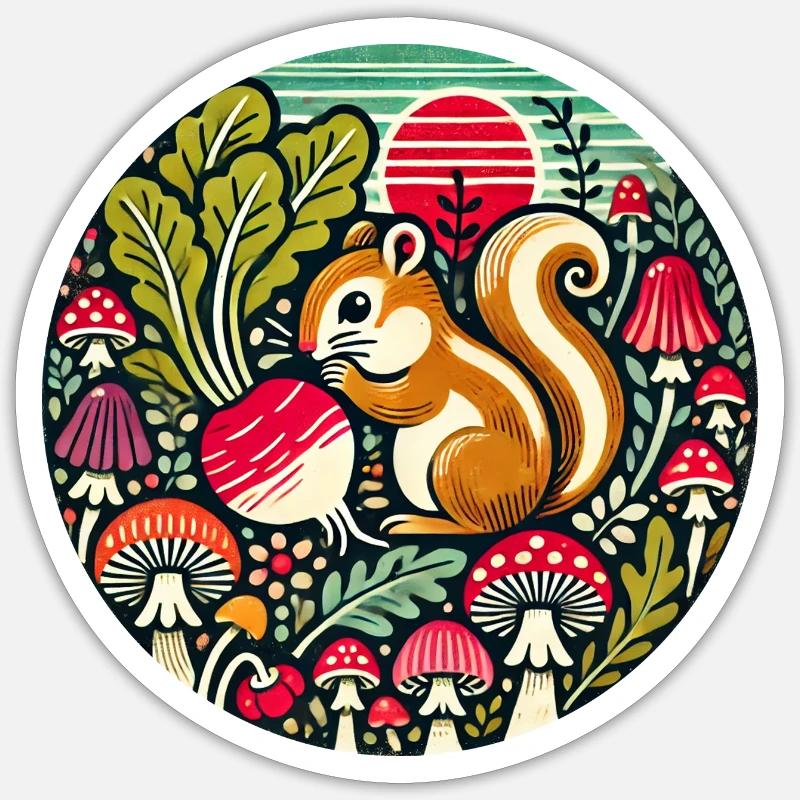 Tamia mignon Sticker taille S (10 x 10 cm)