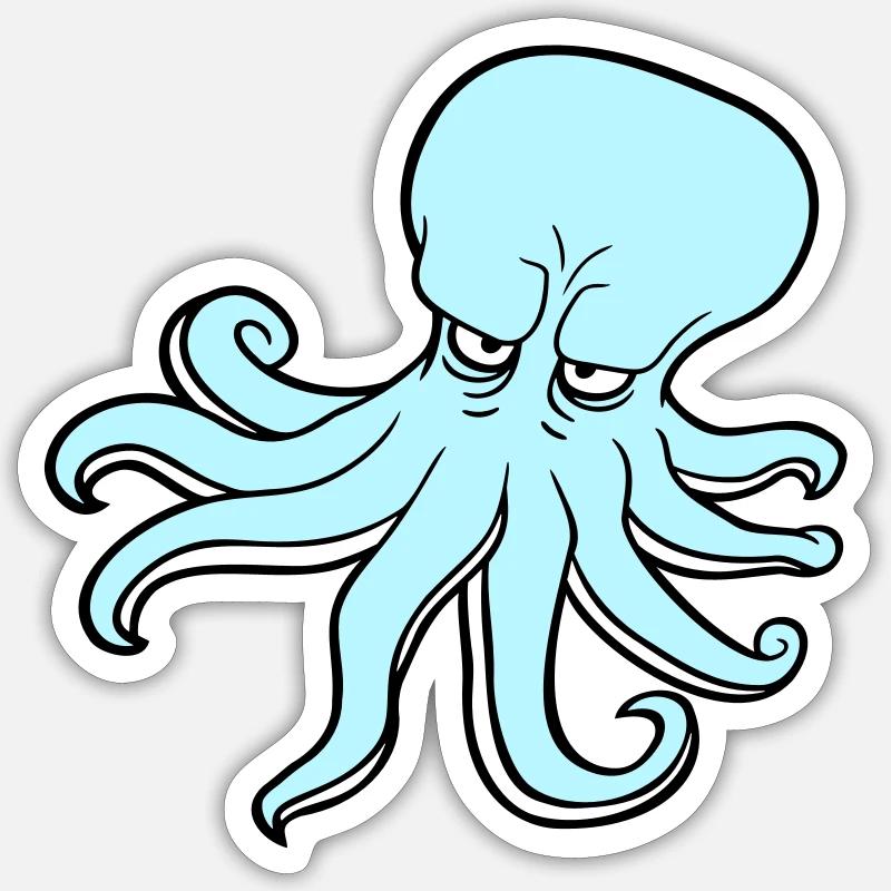 Octopus Octopus Octopus Squid Cephalopod Evil Eye Sticker size S (10 x 10 cm)