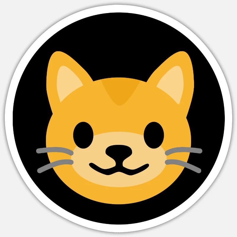 Cat Face Black | ~NU relations | Vector Sticker size S (10 x 10 cm)