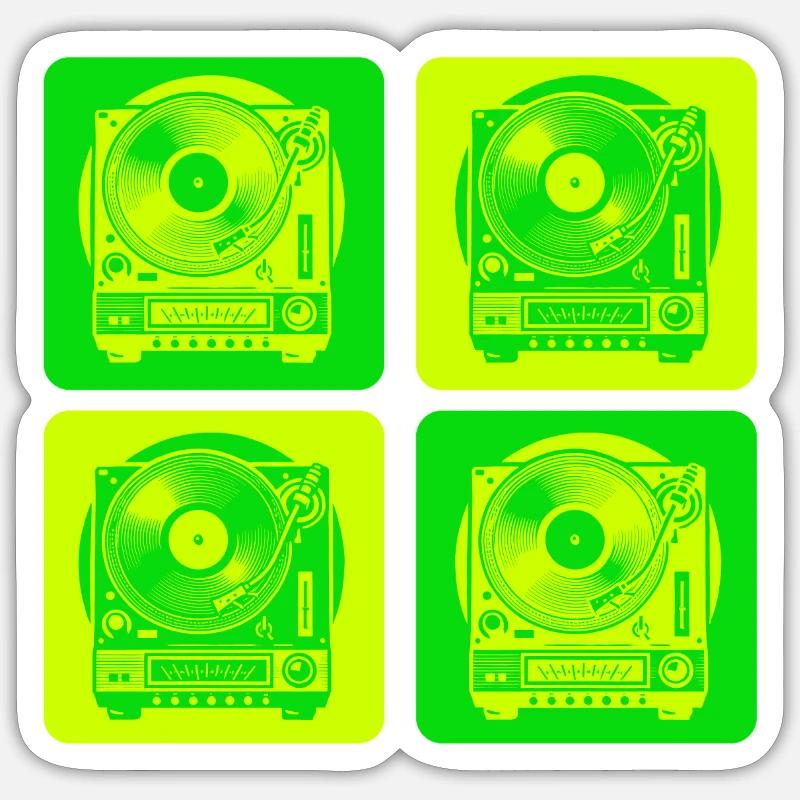 Turntable Style - Sticker size S (10 x 10 cm) - white matte