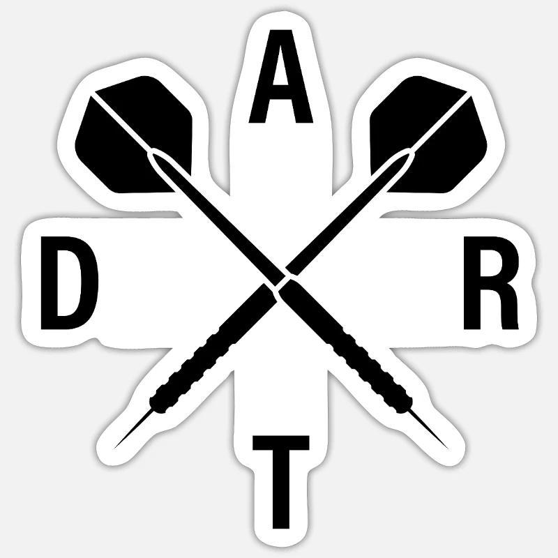 Fléchettes - Sticker taille S (10 x 10 cm) - blanc mat