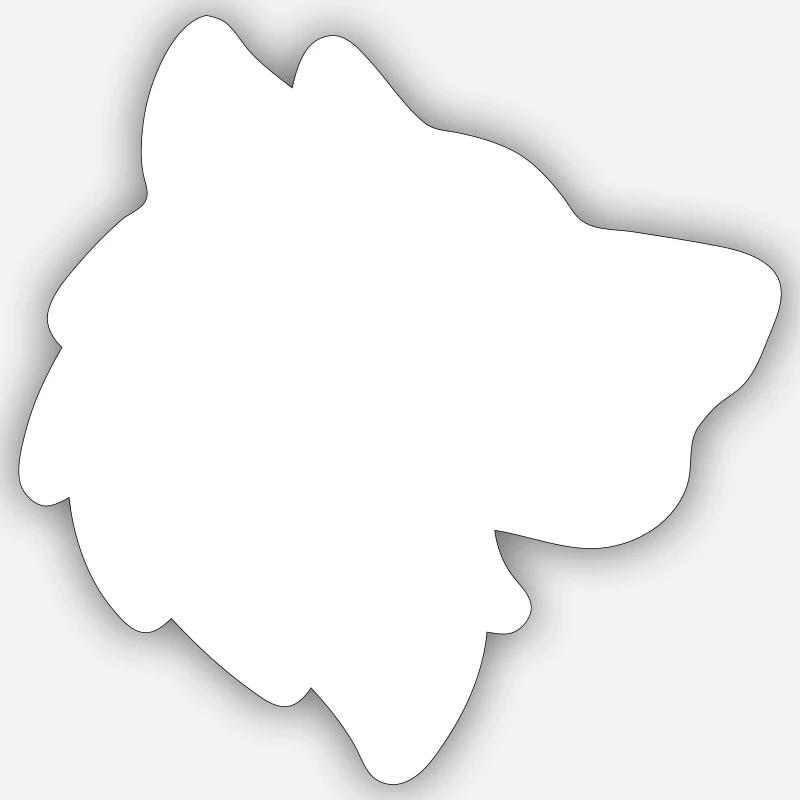 Wolf head logo icon - Sticker size S (10 x 10 cm) - white matte