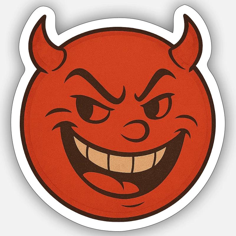 Cheeky & Fire Red – The Little Devil Sticker size S (10 x 10 cm)