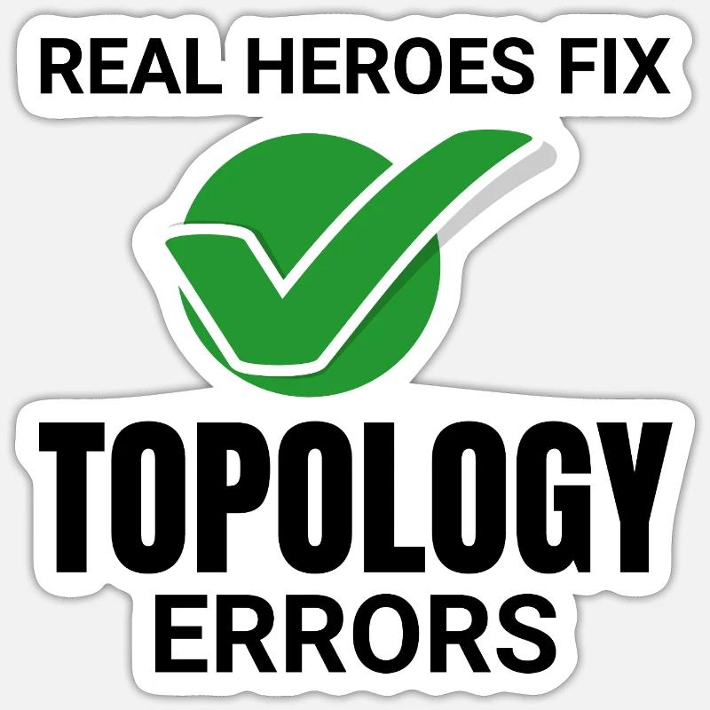 Topology GIS Cartography Map Errors Fix Sticker size S (10 x 10 cm)