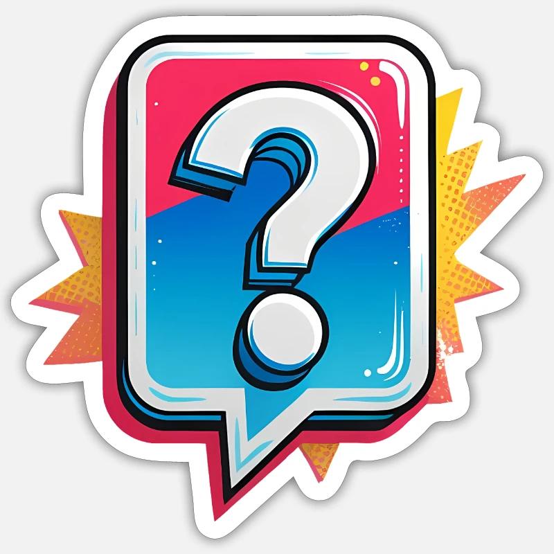 Point d’interrogation Sticker taille S (10 x 10 cm)