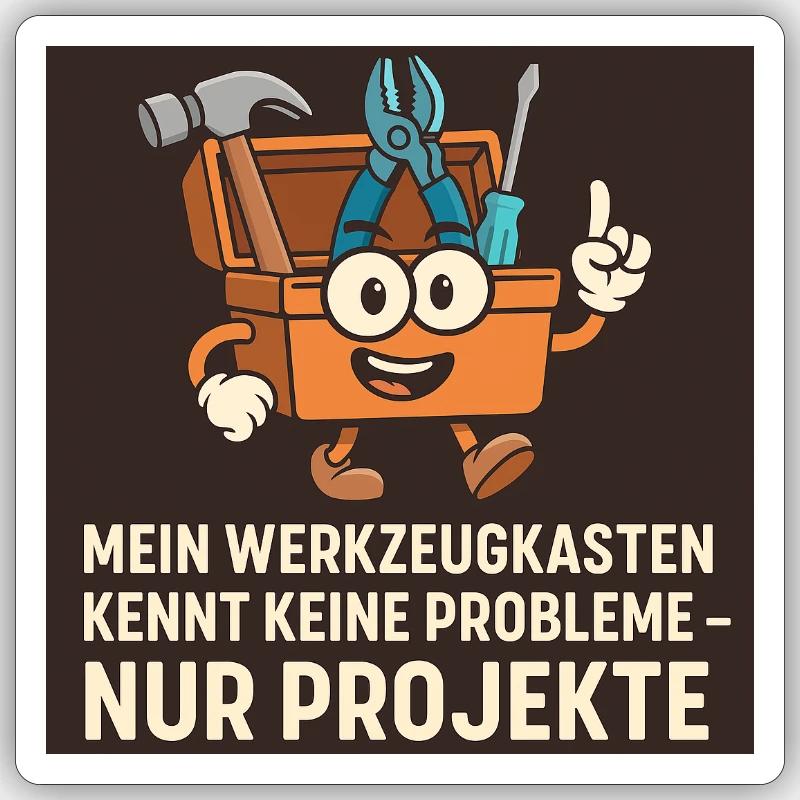 Ma boîte à outils - Sticker taille S (10 x 10 cm) - blanc mat