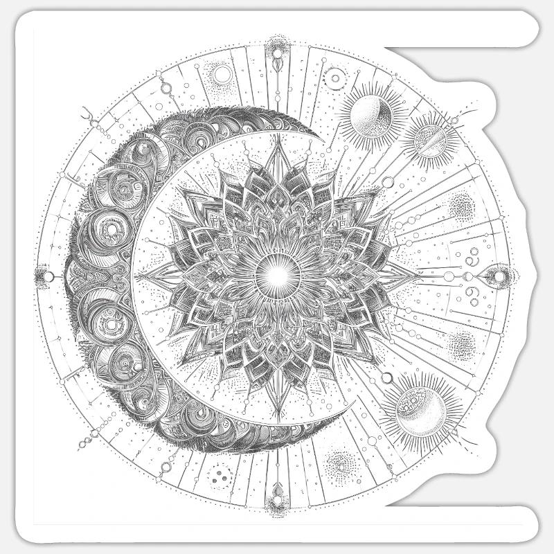 Celestial Mandala Sticker size S (10 x 10 cm)