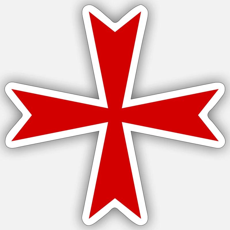 Croix - Sticker taille S (10 x 10 cm) - blanc mat
