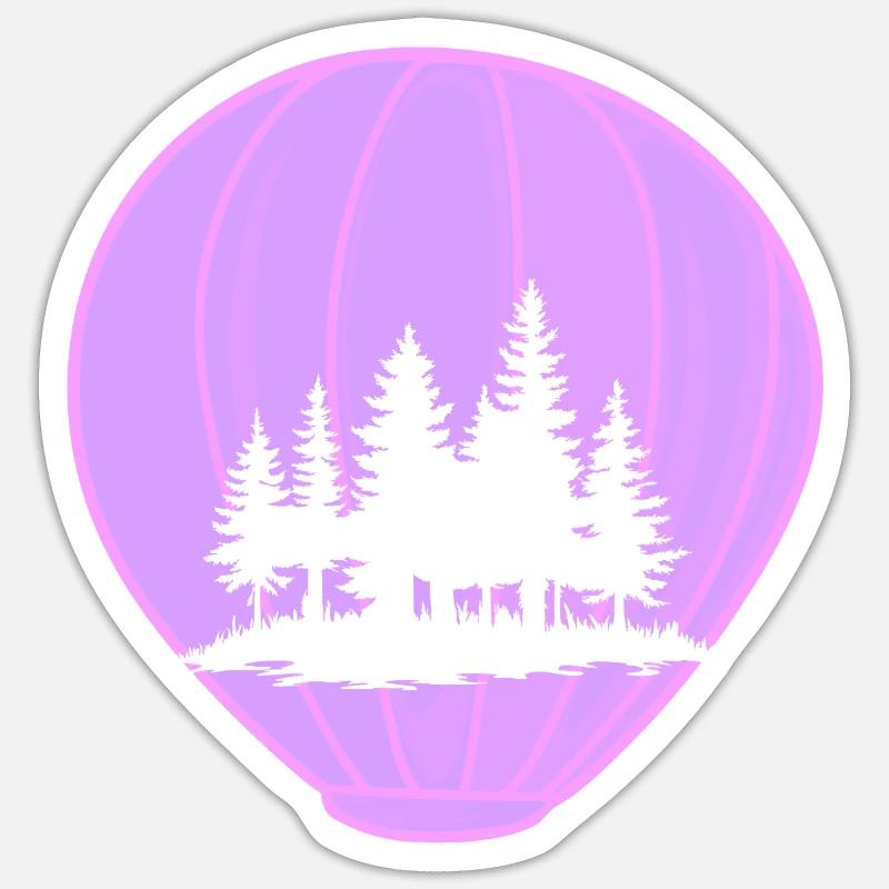 Forstwirtschaft Baeume Artenvielfalt - Sticker Größe S (10 x 10 cm) - Mattweiß