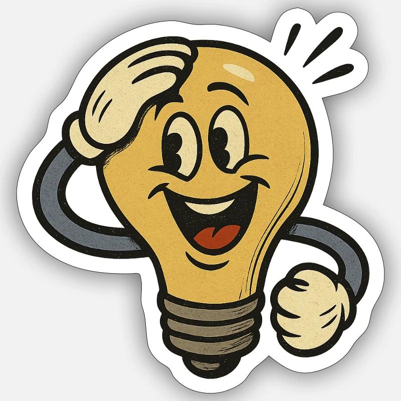 Idee! – Wenn der Geistesblitz kommt Sticker Größe S (10 x 10 cm)