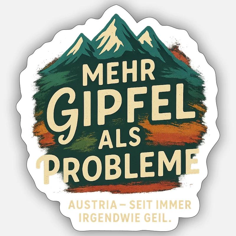 More summits than problems Sticker size S (10 x 10 cm)