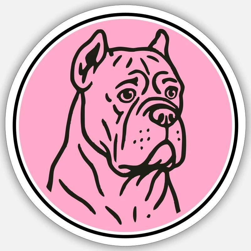 Mastif - Sticker Größe S (10 x 10 cm) - Mattweiß