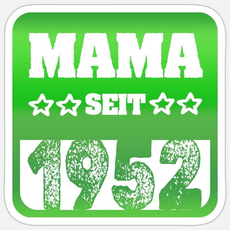 Mère 1952 - Sticker taille S (10 x 10 cm) - blanc mat