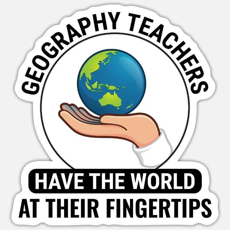 GIS Hand Globe World Spatial Data Geography Sticker size S (10 x 10 cm)