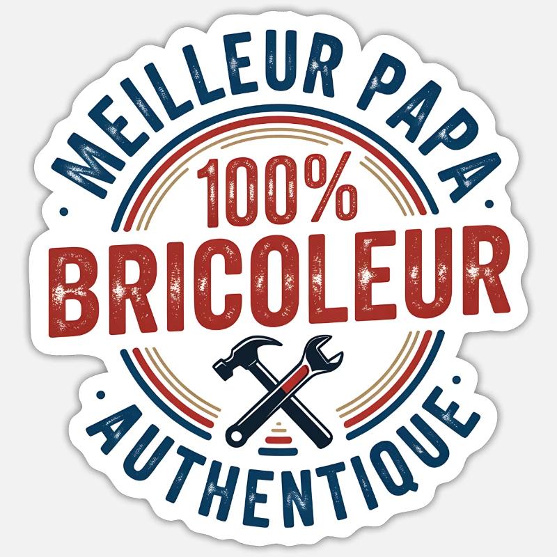 Bester Papa-Handwerker, Vatertagsgeschenk Sticker Größe S (10 x 10 cm)