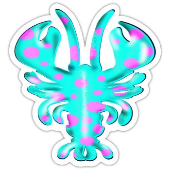 LOBSTER KRUSTENTIERE - Sticker Größe S (10 x 10 cm) - Mattweiß - Vorne