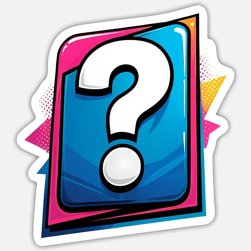 Question mark - Sticker size S (10 x 10 cm) - white matte