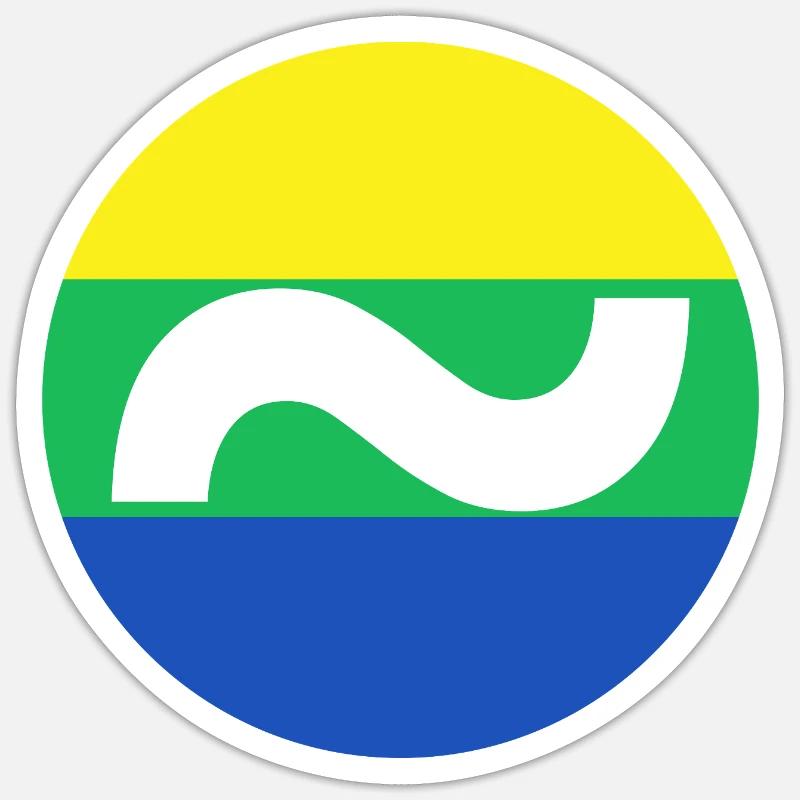 Wave Flag | ~NU relations | Vector Sticker size S (10 x 10 cm)