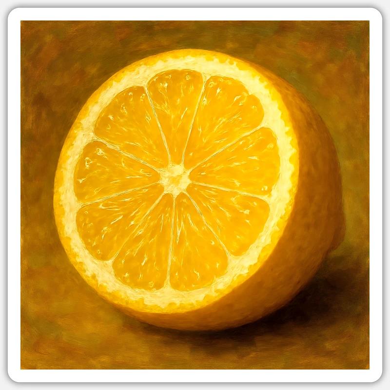 Split lemon Sticker size S (10 x 10 cm)