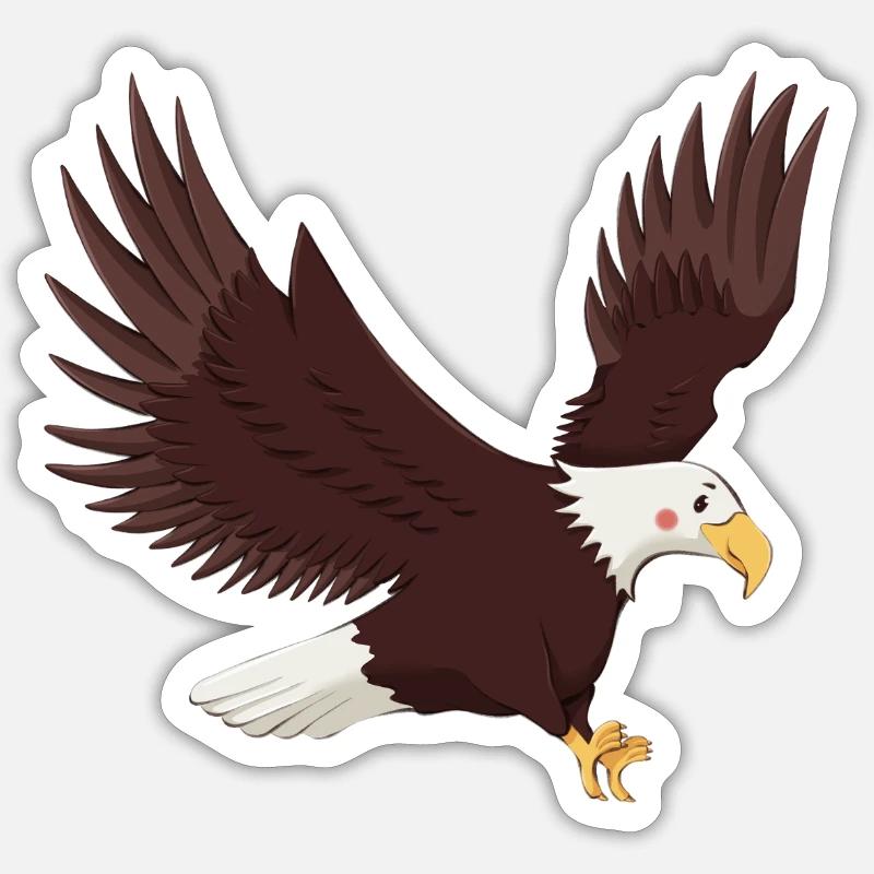 Eagle - Sticker size S (10 x 10 cm) - white matte