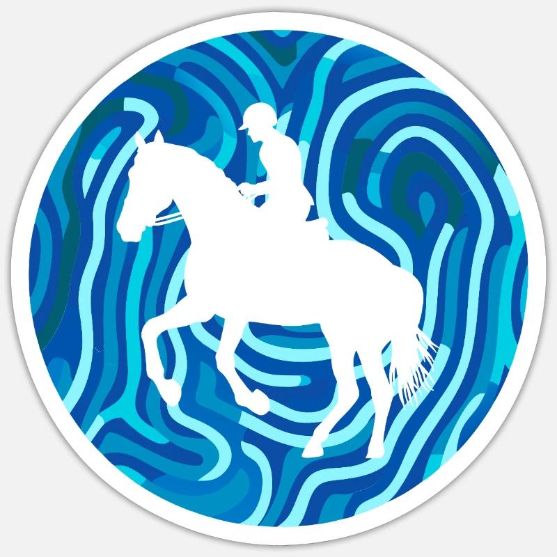 Pferde Wildpferd Pferd - Sticker Größe S (10 x 10 cm) - Mattweiß