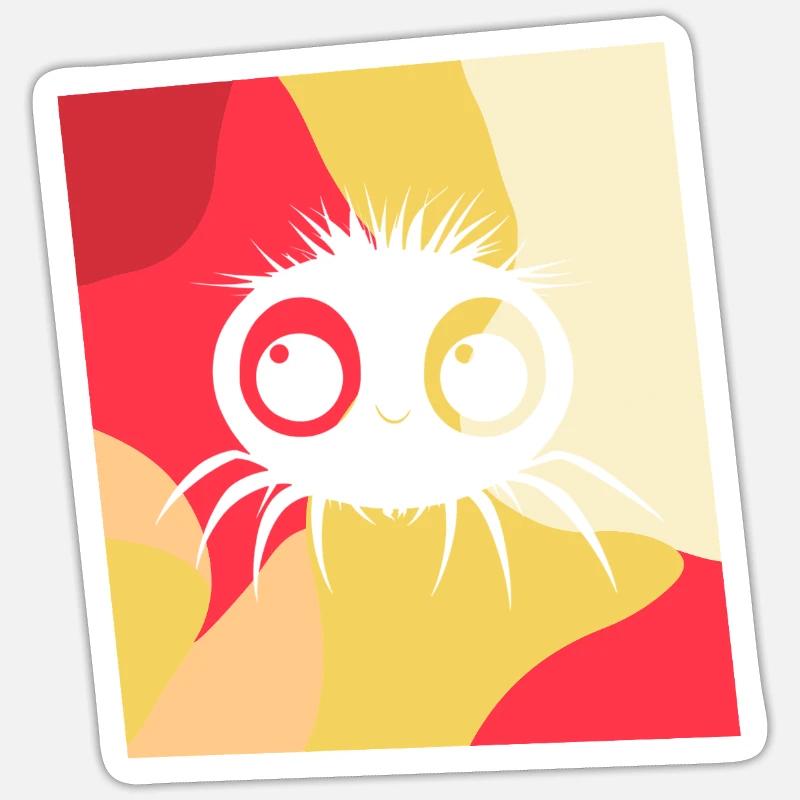 Tarentule arachnide - Sticker taille S (10 x 10 cm) - blanc mat