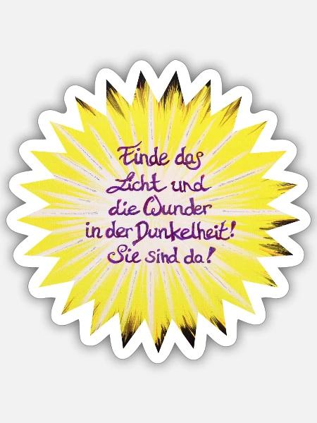 Licht & Dunkelheit Juni 2025 Sonja Ariel vonStaden - Sticker Größe S (10 x 10 cm) - Mattweiß