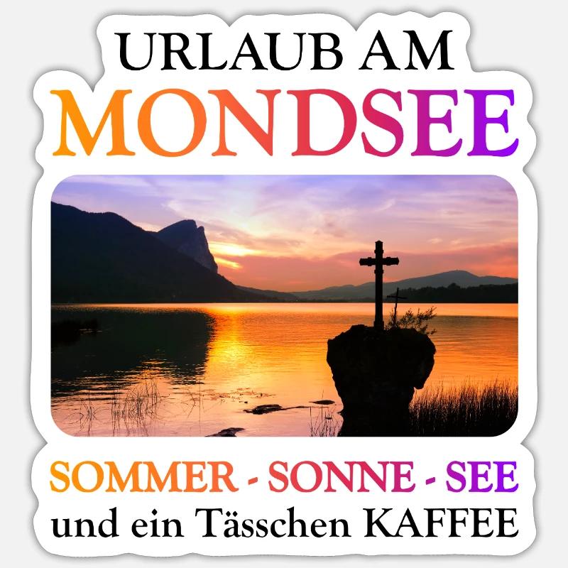 Mondsee Summer - version blanche - Sticker taille S (10 x 10 cm) - blanc mat