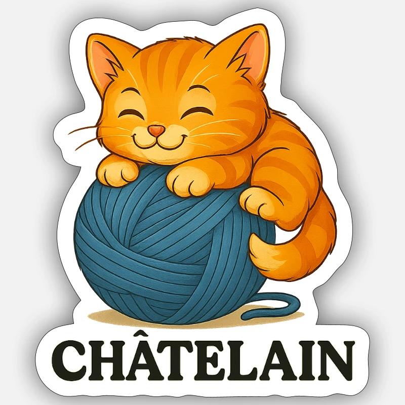 Chatpelle #7 - Châtelain Sticker taille S (10 x 10 cm)