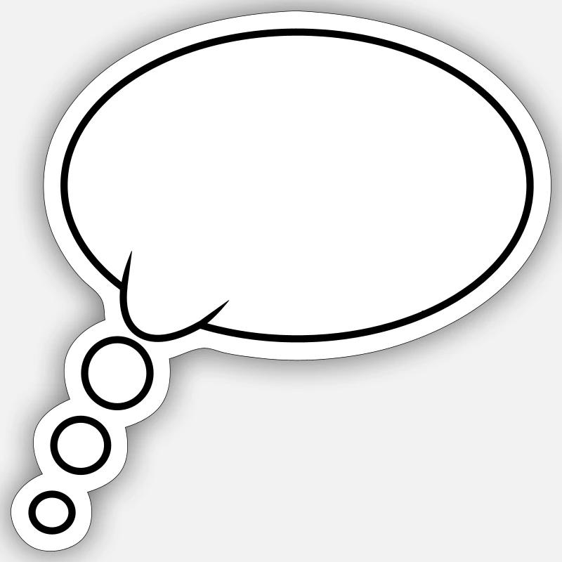 Thought Bubble Design Sticker size S (10 x 10 cm)