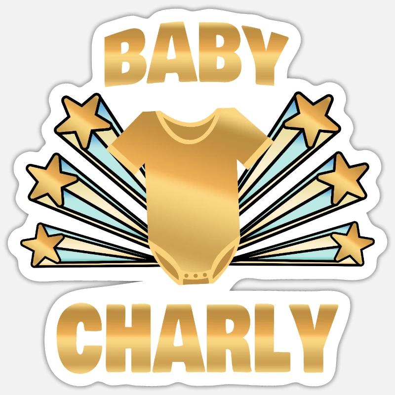 Charly - Sticker taille S (10 x 10 cm) - blanc mat