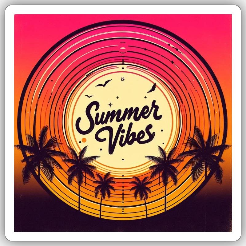 sunset - Sticker size S (10 x 10 cm) - white matte