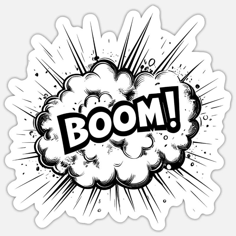 BOOM! – Dynamic comic book design Sticker size S (10 x 10 cm)