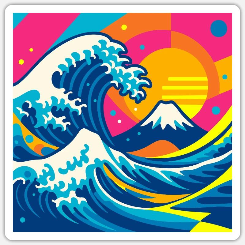 The (almost) wise wave - Sticker size S (10 x 10 cm) - white matte