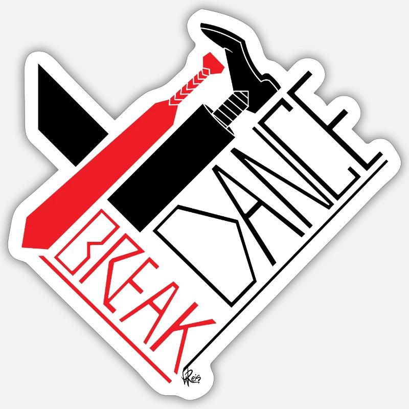 Break Dance - Sticker taille S (10 x 10 cm) - blanc mat