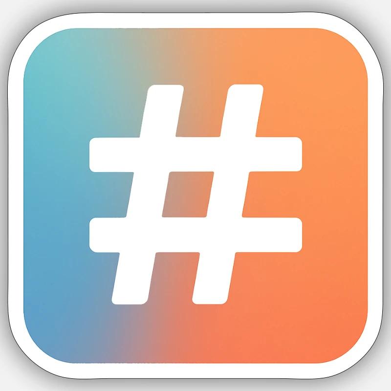 HashtagSummer Sticker taille S (10 x 10 cm)