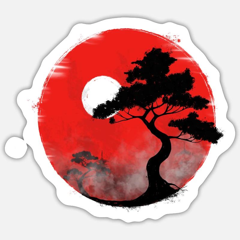 Yūgen - Sticker taille S (10 x 10 cm) - blanc mat