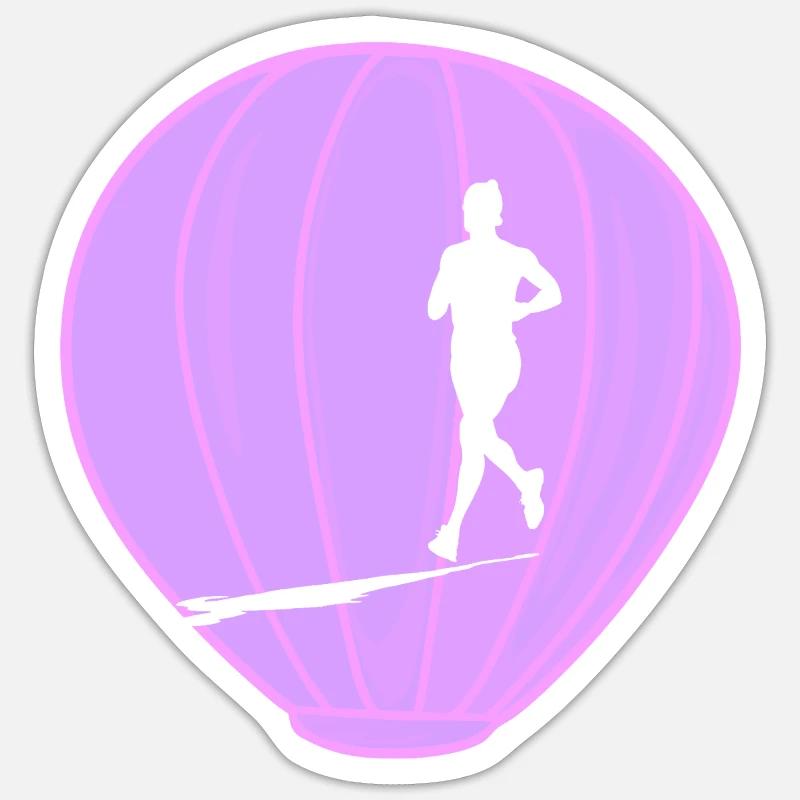 Marathon Training - Sticker Größe S (10 x 10 cm) - Mattweiß