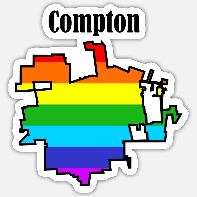 Compton rainbow Sticker size S (10 x 10 cm)