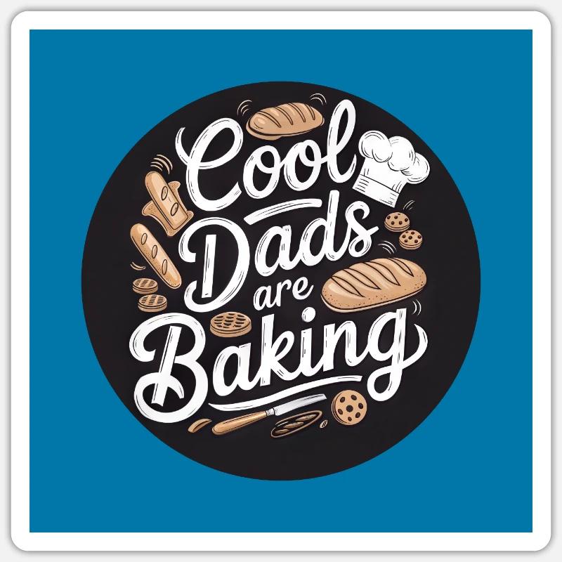 Cool dads baking bread Sticker size S (10 x 10 cm)
