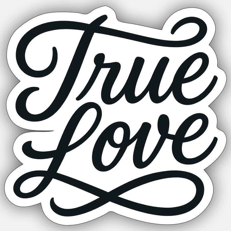 Amour sincère - Sticker taille S (10 x 10 cm) - blanc mat