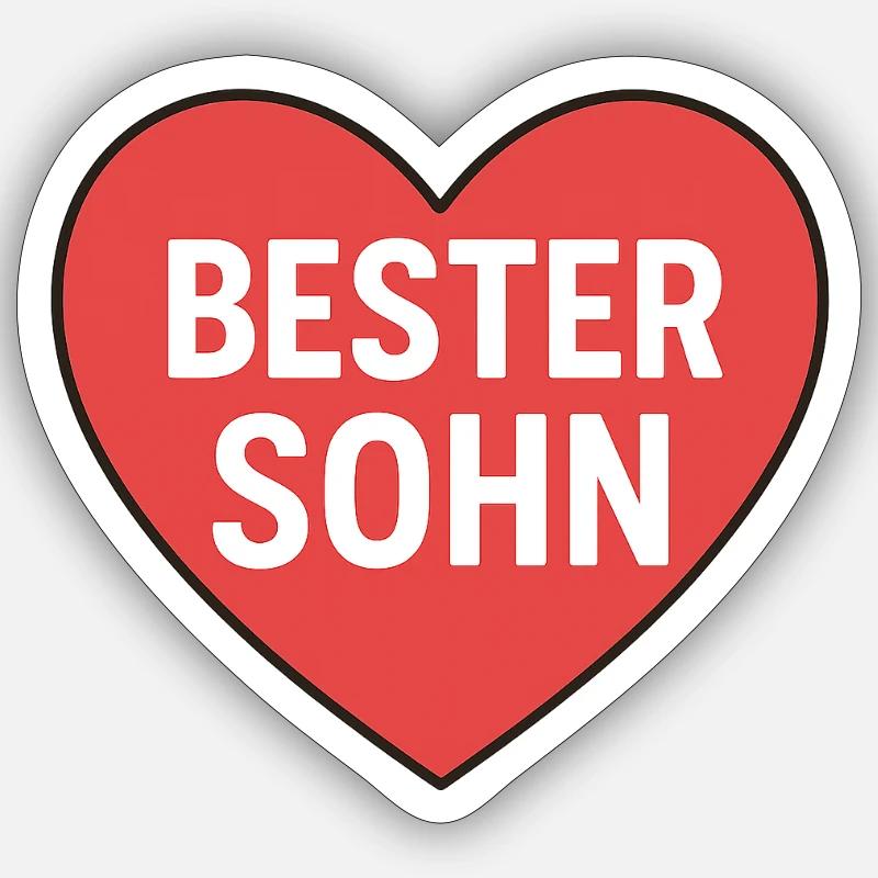 BEST SON - Sticker size S (10 x 10 cm) - white matte